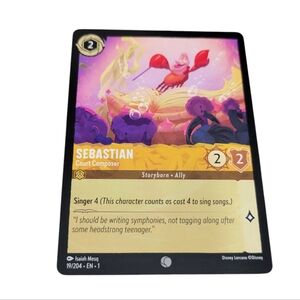 Disney Lorcana Card Sebastian Court Composer First Edition #19 Purple